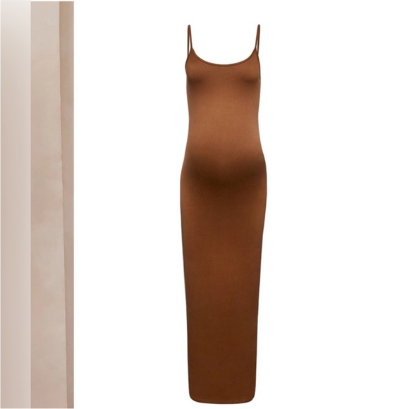 Bumpsuit Maternity Maxi Dress- Mocha - Picture 4 of 6